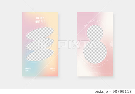 Minimalist fashion social media stories. Trendy editable social media stories template. Vector illustration. 90799118