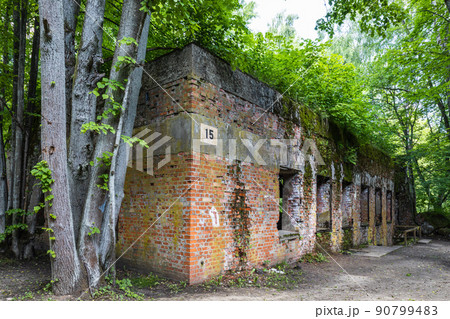 Hermann Goring's house in Wolf's Lair. Former war headquarters of Adolf Hitler in Poland Hermann Goring's house in Wolf's Lair. Former war headquarters of Adolf Hitler in Poland 90799483