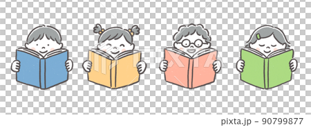 Children enjoying reading Children enjoying reading 90799877
