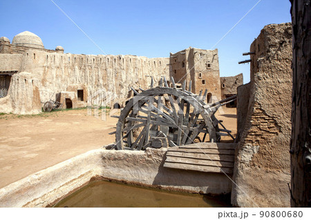 Tatar-Mongol water supply system. Sarai-Batu, an ancient city, the capital of the Golden Horde. Astrakhan region. Russia 90800680