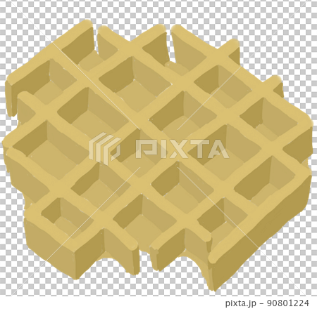 ワッフルの手書きイラスト 90801224