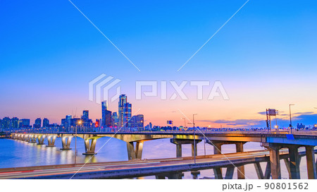 ソウル 風景 夕方 90801562