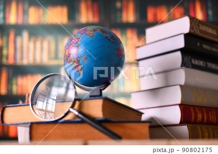World globe on book. education school Concept. World globe on book. education school Concept. 90802175