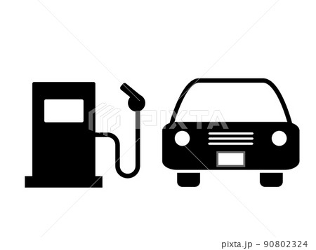 ガソリンスタンドの給油アイコン 90802324