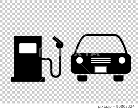 ガソリンスタンドの給油アイコン 90802324