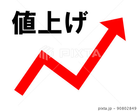値上がりのイメージ 値上がりのイメージ 90802849