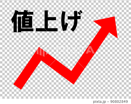 値上がりのイメージ 値上がりのイメージ 90802849