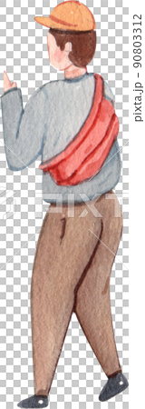 Farmer character in market watercolor icon png Farmer character in market watercolor icon png 90803312