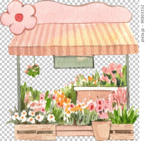Farmer character in market watercolor icon png Farmer character in market watercolor icon png 90803332