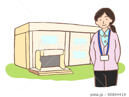 地域包括支援センターとケアマネジャーのイラスト 90804419