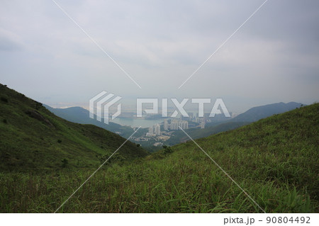 Tung Chung New town in Hong Kong, one of new town development in city planning 90804492