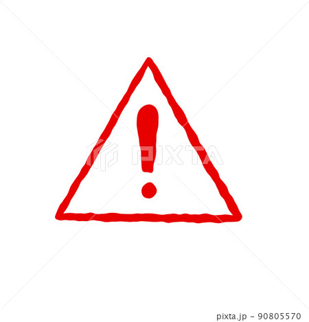 Red Danger sign. Exclamation mark in a triangle. Attention and caution Red Danger sign. Exclamation mark in a triangle. Attention and caution 90805570
