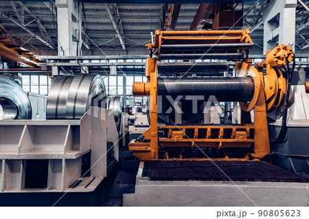Close up of Industrial machine at factory close Close up of Industrial machine at factory close 90805623