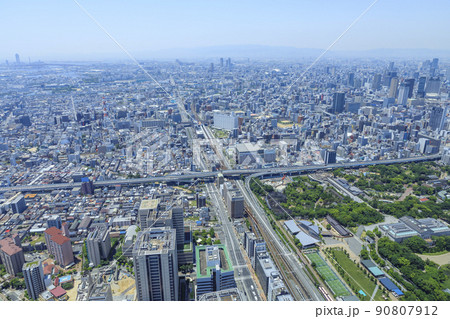 大阪の都市風景　天王寺～新今宮駅方面 90807912