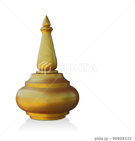 antique gold clay pot and lid on white background, vintage, object, copy space antique gold clay pot and lid on white background, vintage, object, copy space 90808335