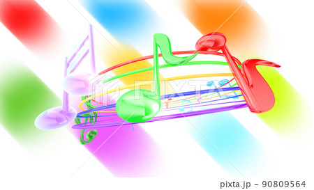 五色の円舞（背景あり） 90809564