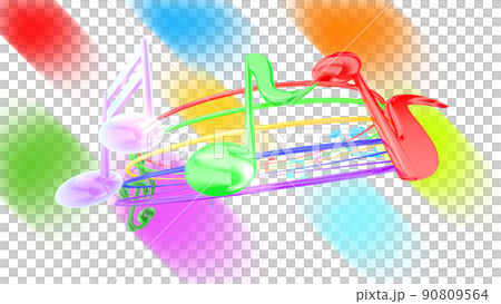 五色の円舞（背景あり） 90809564