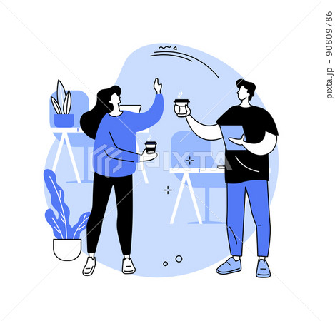 Coffee break isolated cartoon vector illustrations. 90809786