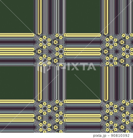 Floral And Stripes In Green Yellow Grey Pattern Repeat Floral And Stripes In Green Yellow Grey Pattern Repeat 90810392