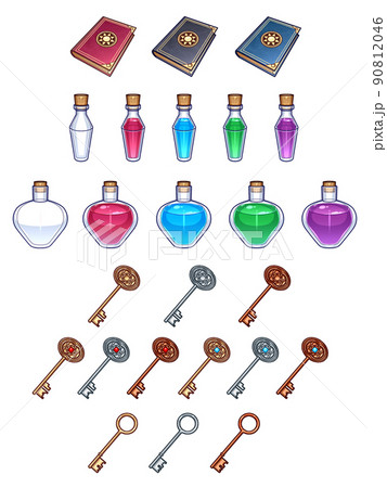 ゲームアイテム風のアイコンセット 90812046