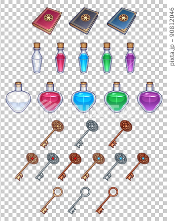 ゲームアイテム風のアイコンセット 90812046