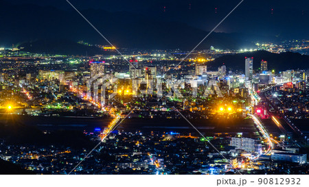 朝鮮岩から望む静岡市の夜景 朝鮮岩から望む静岡市の夜景 90812932