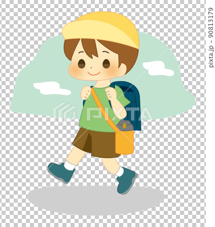 小學生背著書包和水瓶走路 小學生背著書包和水瓶走路 90813179
