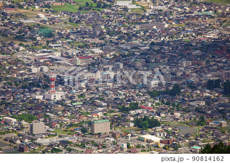 長野県宮田村　宮田高原キャンプからのパノラマ　駒ケ根市 90814162