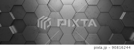 Futuristic and technological hexagonal background. 3d rendering Futuristic and technological hexagonal background. 3d rendering 90816244
