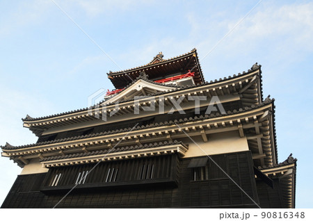 清洲城を見上げる（愛知県清須市一場） 90816348