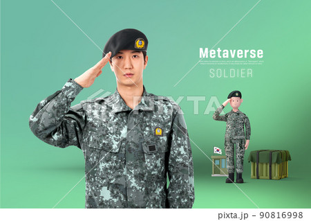 mata verse, salute soldiers and soldiers 3d avatar graphic synthesis images 90816998