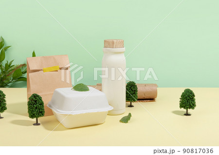 protection of the environment, eco friendly package can fabric leaf tumbler photo 90817036