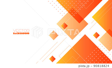 幾何学模様の背景　オレンジ　ベクター素材 90818824