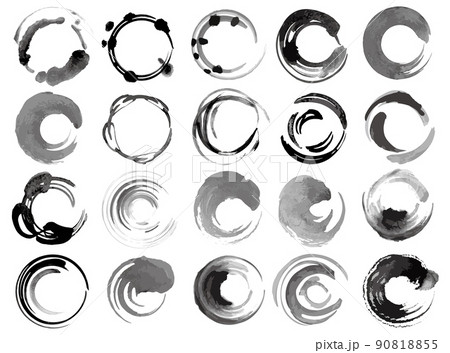 和風 筆タッチ背景 和風 筆タッチ背景 90818855