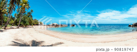 tropical beach and blue sea in summer tropical beach and blue sea in summer 90819747