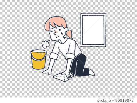 一個在抹布中間嘆息的家庭主婦 一個在抹布中間嘆息的家庭主婦 90819873