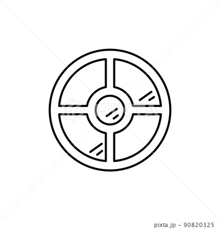 Circle Windows icon, Linear style. Vector Architecture elements. Line icons isolated Circle Windows icon, Linear style. Vector Architecture elements. Line icons isolated 90820325