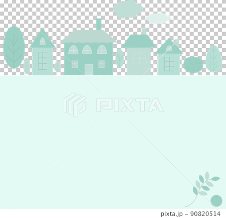 Green cityscape frame 90820514