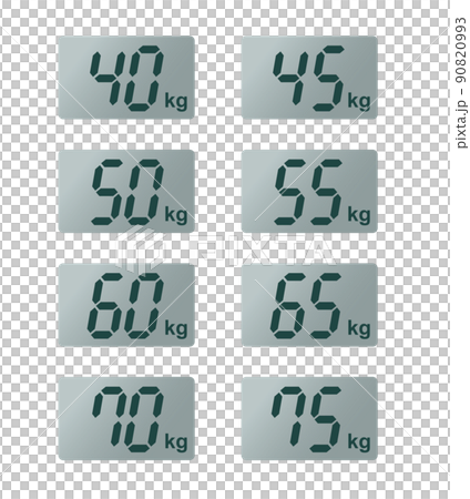 數字秤公斤顯示的矢量圖解 90820993