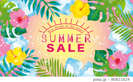 夏の海　リゾートのイラスト 90821024