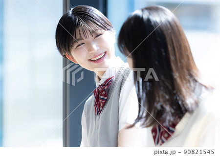 女子高校生のポートレート　撮影協力「LINK FOREST」　 90821545