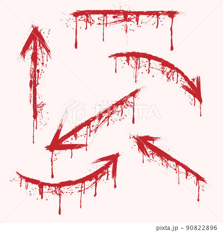 Blood splash lines arrows 90822896