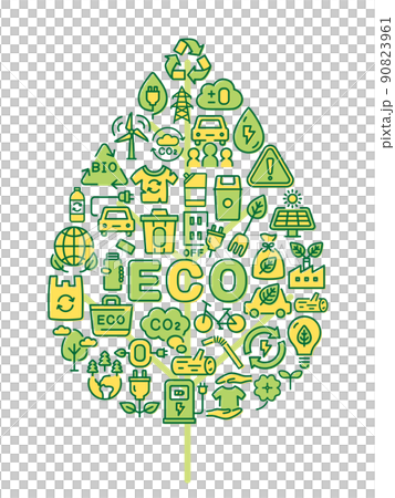 ECO生態葉形標誌 ECO生態葉形標誌 90823961