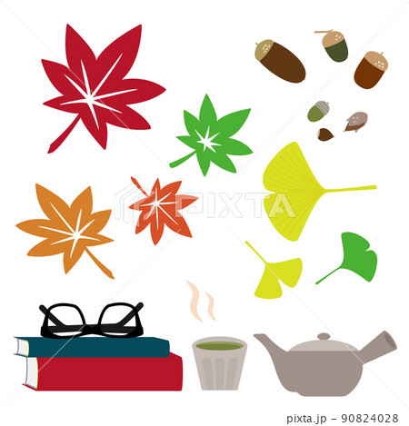 秋の紅葉 木の実 小物 秋の紅葉 木の実 小物 90824028