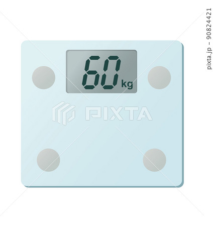 デジタル体重計60kg表示のベクターイラスト デジタル体重計60kg表示のベクターイラスト 90824421