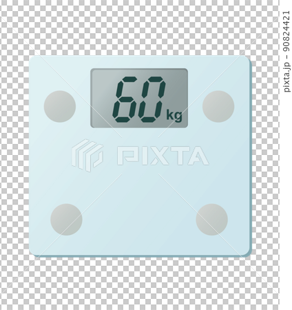 デジタル体重計60kg表示のベクターイラスト デジタル体重計60kg表示のベクターイラスト 90824421