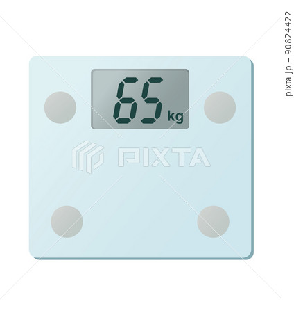 デジタル体重計65kg表示のベクターイラスト デジタル体重計65kg表示のベクターイラスト 90824422