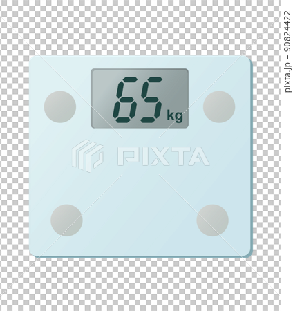 デジタル体重計65kg表示のベクターイラスト デジタル体重計65kg表示のベクターイラスト 90824422