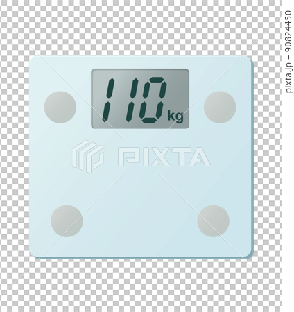 Vector illustration of digital scale 110kg display 90824450