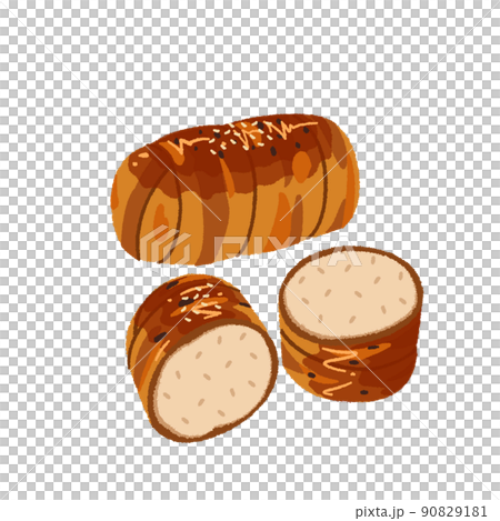 Illustration of meat-wrapped rice balls 90829181
